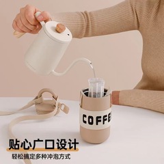 Stainless steel coffee cup, thermos cup, good-looking girl, compact portable tumbler, couple outdoor portable water cup