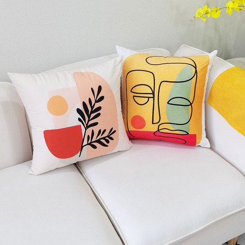 New Nordic Geometric Abstract Print Simple Bed Headboard Sofa Car Cushion Cover Without Insert