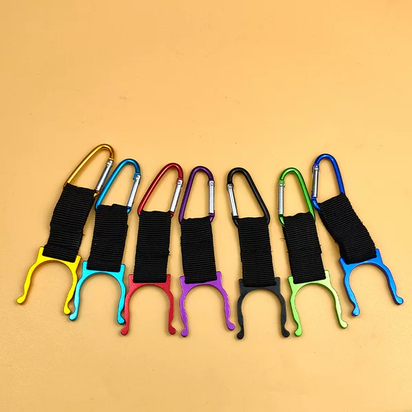 in stock 5 D-type Nylon Ribbon Water Bottle Buckle Outdoor Mineral Water Bottle Buckle Hanging Bottle Quick Hanging Buckle Backpack Accessories