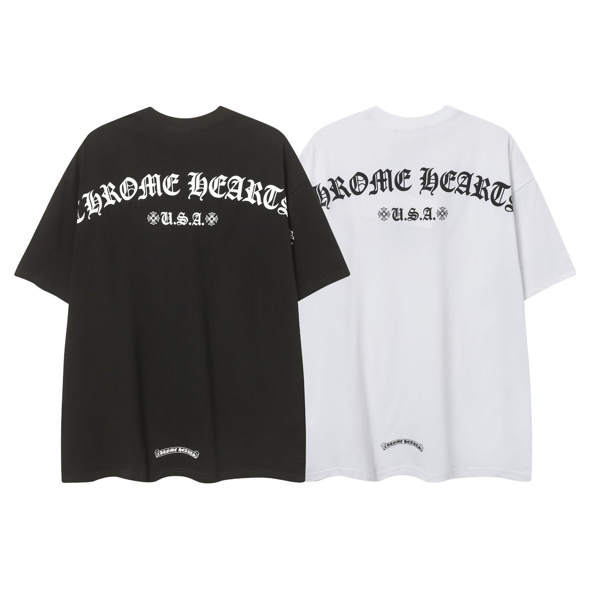 Camiseta de Algodón de Manga Corta con Estampado de Herradura y Letras en Sánscrito, A49 | Transpirable y Antibacteriana