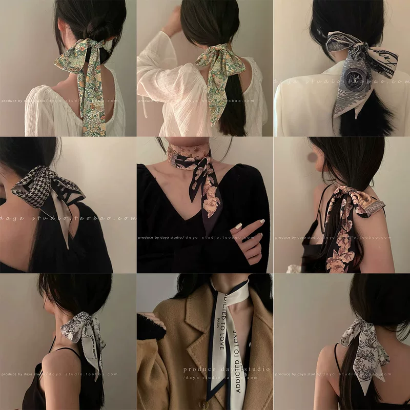 Универсальная повязка на голову, летной шарф, корейский стиль, Chanel стиль, высококачественный стиль, оптом