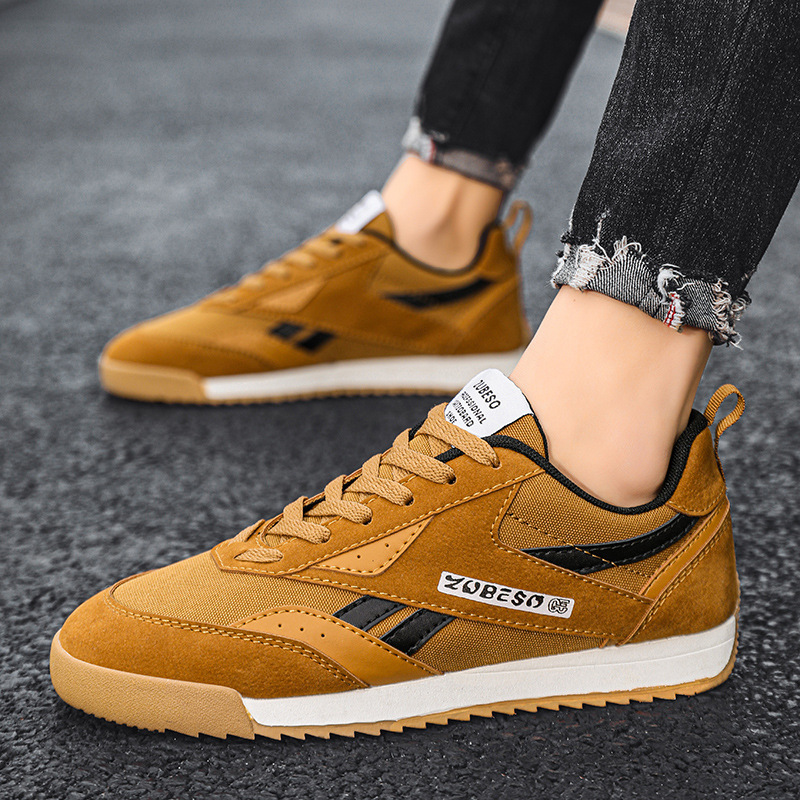 Printemps nouveau petit blanc hommes bas laçage décontracté Forrest Gump chaussures, mode jeunesse tendance chaussures de sport à fond plat_voghion.com