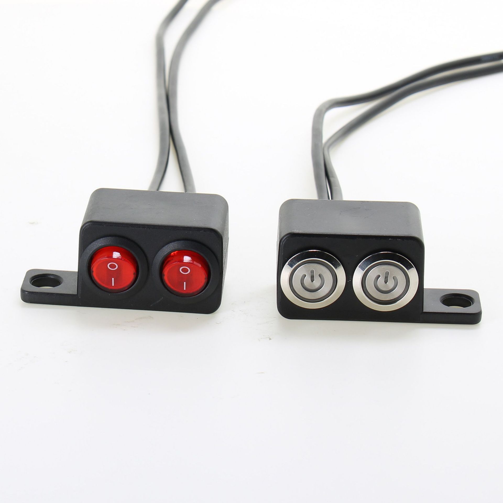 Motorcycle Electric Vehicle Modified Handlebar Faucet Aluminum Alloy Handle Switch Metal Switch Square Type 1 Position