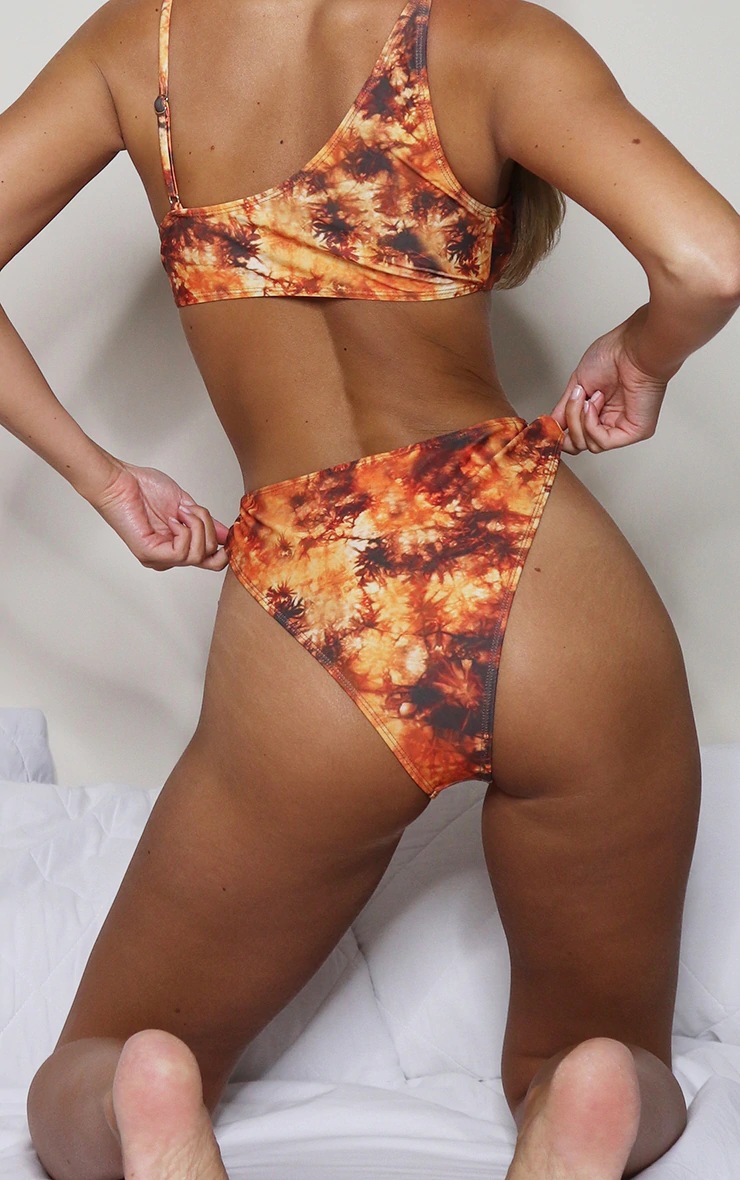 sexy traje de baño con abertura tie-dye NSHL38198