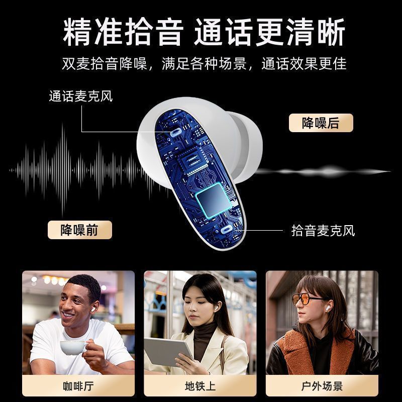 蓝牙耳机入耳式降噪真无线迷你高音质游戏运动超长续航2025新款|undefined