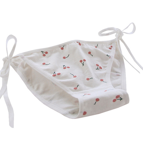 Cherry white pink straps 2D fat anime straps fat loli girl soft girl underwear for women 3123