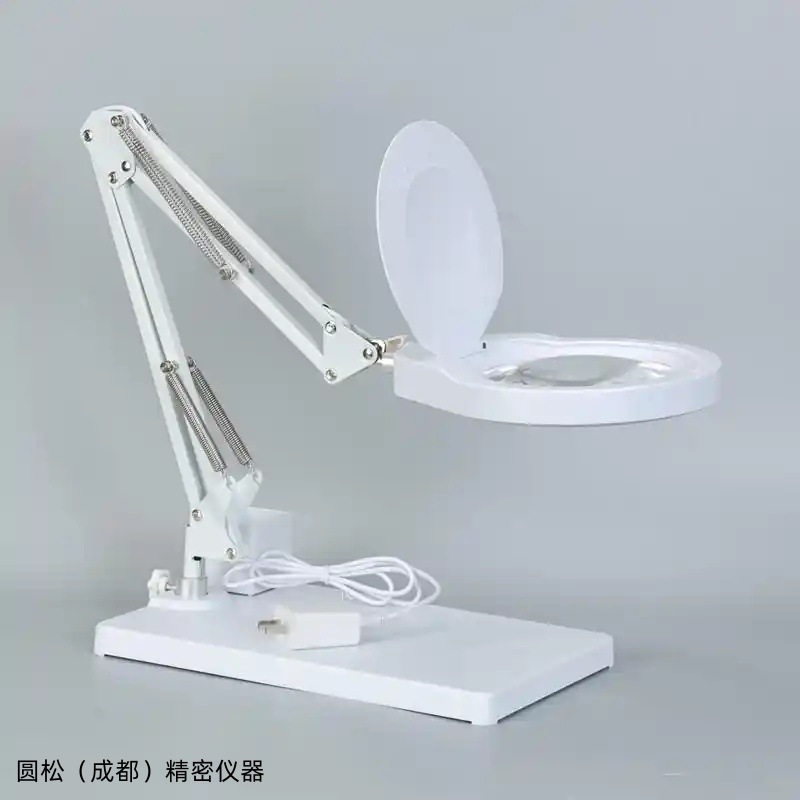 台式曲臂放大镜 检测 检验 LED灯光方形玻璃放大 镜 YLT-86B1 10