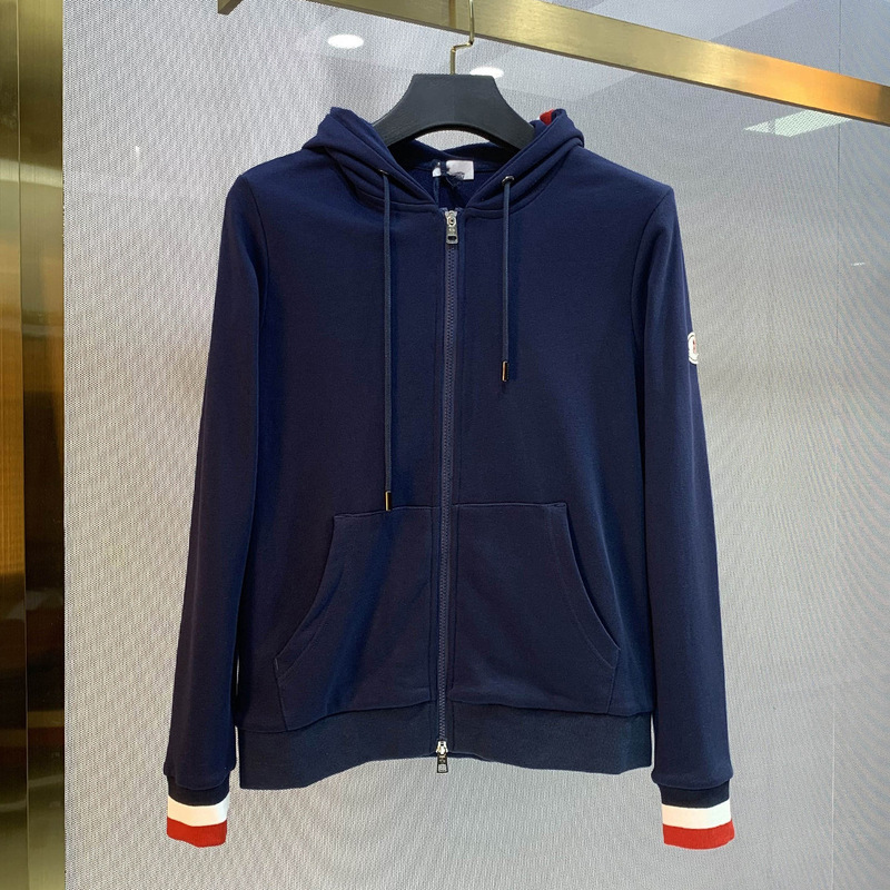 Cross-Border Foreign Trade Original Label Mengkoumiao Men's Hoodie Sweatshirt Cardigan Zipper Embroidered Long-Sleeved Trendy Brand Sweatshirt for Men