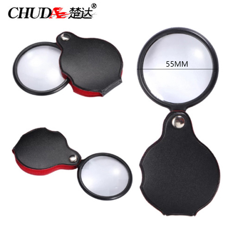 Chuda 50mm Leather Case Magnifying Glass Folding Leather Case Magnifying Glass 10X Pocket Portable Magnifying Glass 1050 Chuda 50mm Leather Case Magnifying Glass Folding Leather Case Magnifying Glass 10X Pocket Portable Magnifying Glass 1050