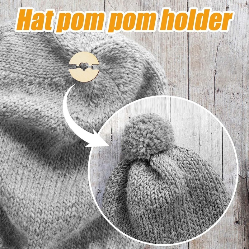 クロスボーダー木製ニット帽子作り留め具ツールWood Pom Poms for Hats button s|undefined