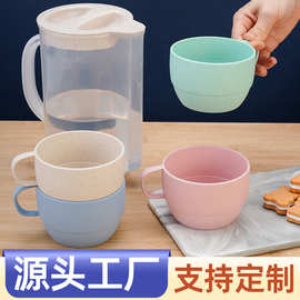 简约冷水壶塑料家用杯子水壶套装组合耐高温1.6L凉白开水茶杯水壶