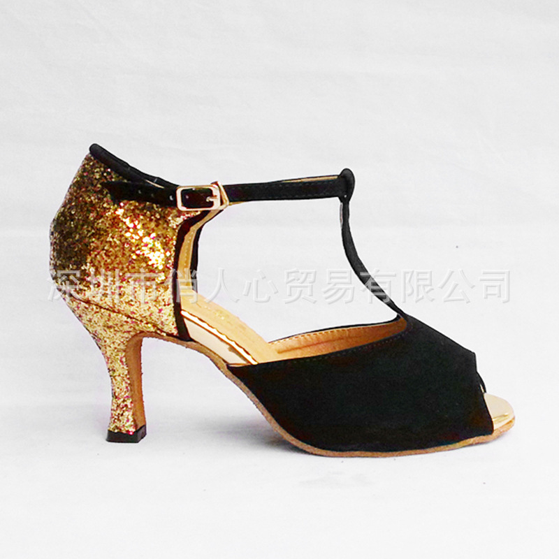 Professional Dance Shoes Women Head Leather Stone Soft Sole Chacha Rumba Latin Jazz Dance Shoes