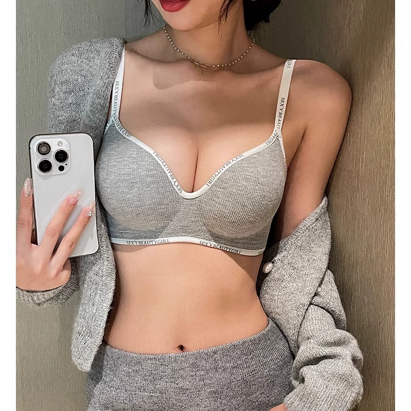 Высококачественный бесшовный бюстгальтер 2024 года для женщин с маленьким бюстом, пуш-ап, увеличивающий, регулируемый, против провисания.