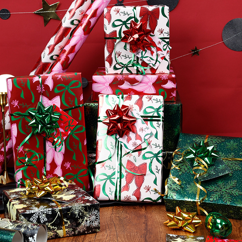 2025 新しいクリスマスギフト包装紙ロールバレンタインデー誕生日ギフト包装紙 10 メートルロール紙卸売|undefined