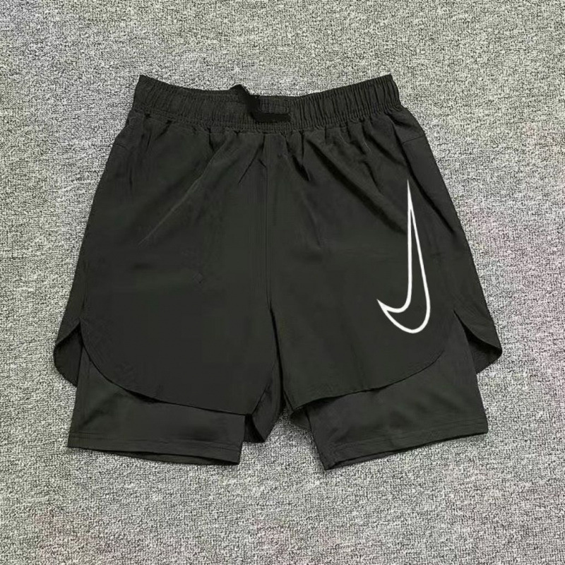 Summer Running Swimming Track and Field Shorts Quick-Drying Sports Training Three-Point Anti-Exposure Trendy Double-Layer Two-Piece Fitness Men