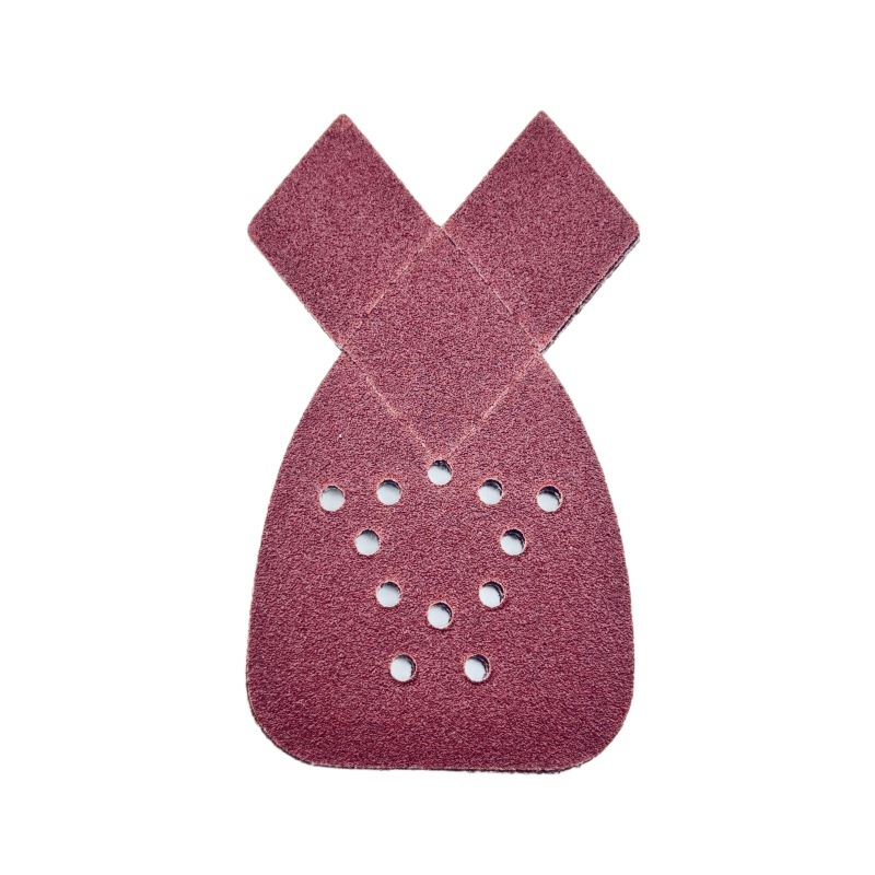厂家现货200*100mm12孔兔耳朵植绒砂纸抛光打磨拉绒片背绒砂砂纸
