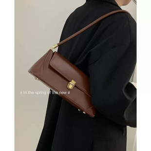 French niche handbag women's 2024 new fashion retro underarm bag French stick bag mid-ancient shoulder bag