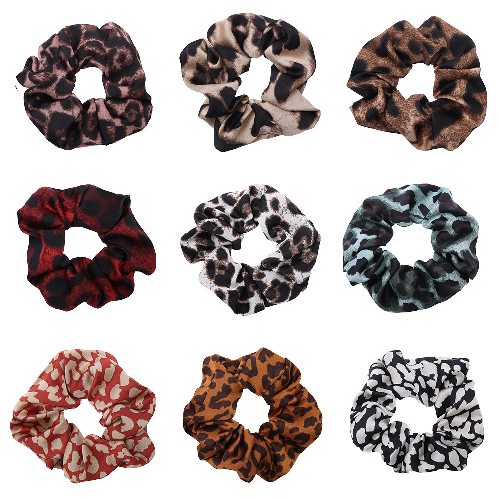 Fashion Leopard Print Color Cloth Hair Rope Wholesale display picture 2