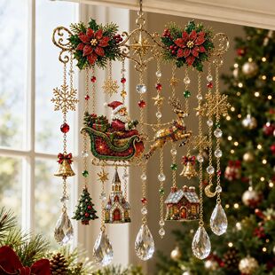 �羳����Christmas-Themed Crystal Wind Chime�}�Q���}�L⏒��