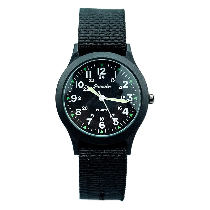 Amazon AliExpress estudiantes de la escuela primaria y secundaria cognitiva tiempo nylon reloj los niños moda luminosa lienzo ejército