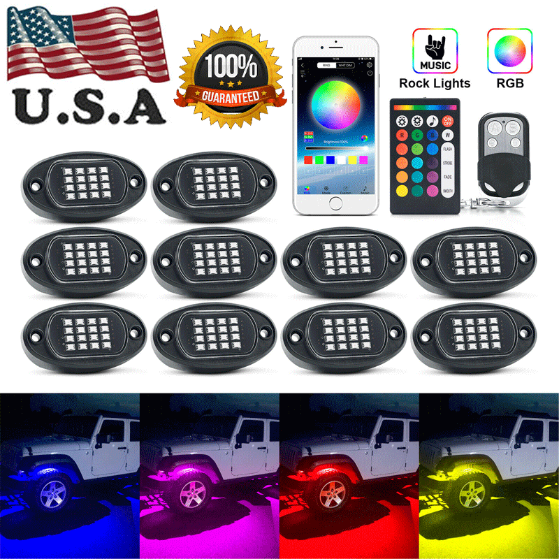 Una lámpara de chasis RGB de control remoto / APP de control de motor LED lámpara decorativa de tres luces de control de luz de atmósfera 10PC conjunto image 1