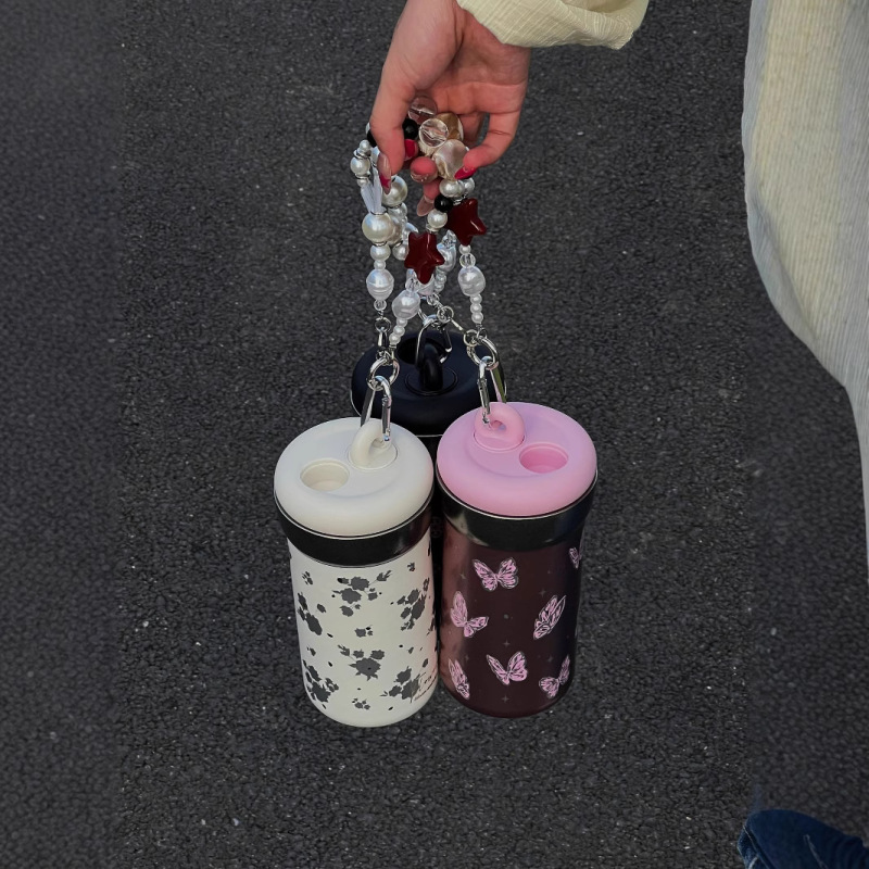 女の子向けの軽くて高級な純チタン保温・保冷カップ、高見えするコーヒーカップ、車載用ポータブルティーハンドルカップ、誕生日プレゼント|undefined