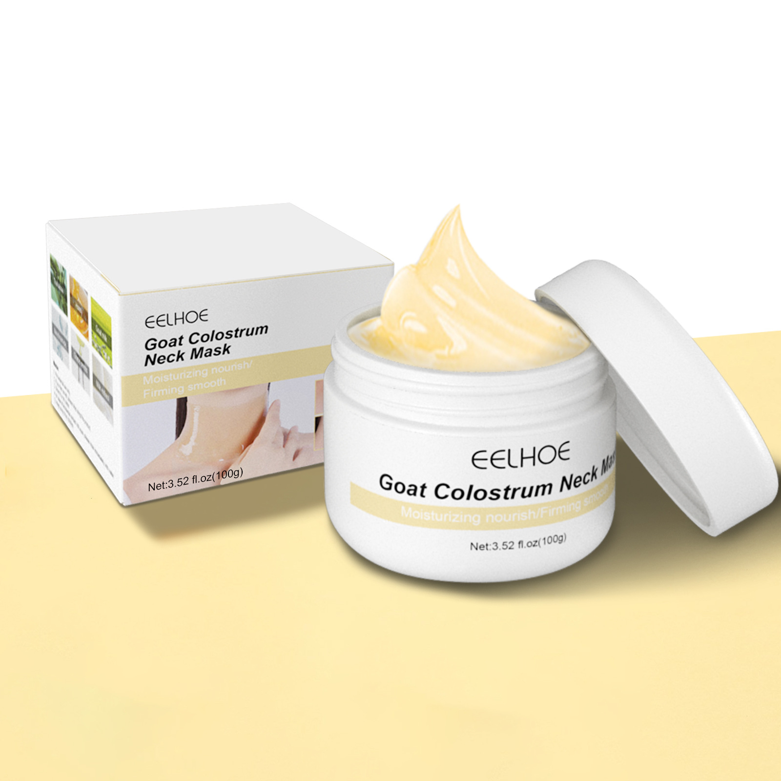 Eelhoe – masque blanchissant au lait de mouton, dessalement des ridules, Massage liftant et raffermissant, crème de soin du cou_voghion.com