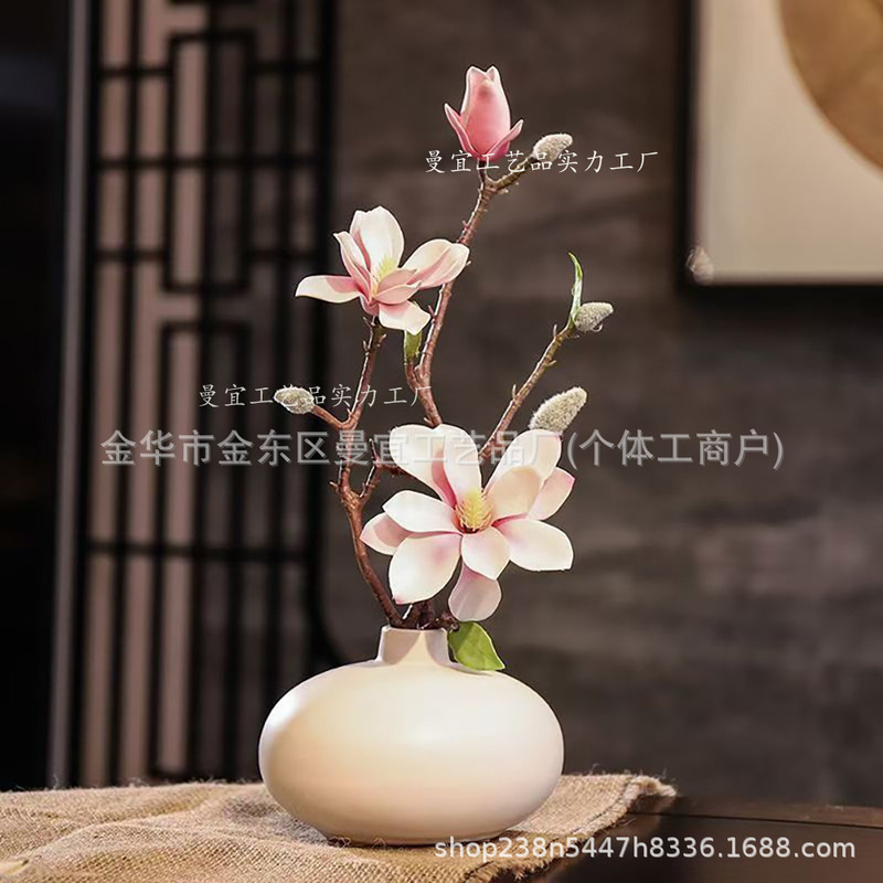 Classical Magnolia Flower suit Fake Flower Living Room Home Decorations Dried Flower Decoration Silk Flower
