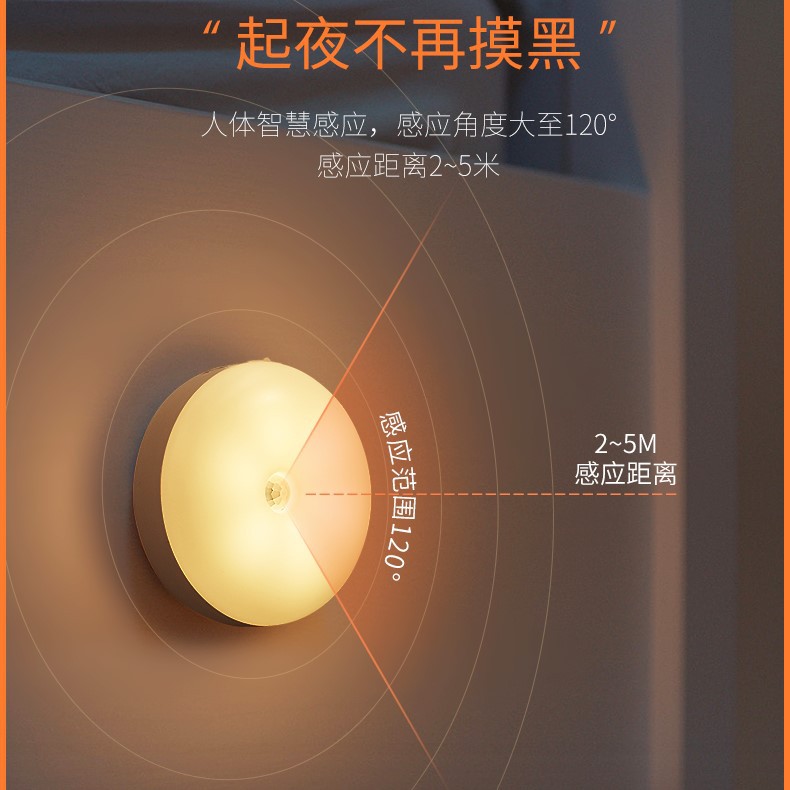 Lámpara de inducción del cuerpo humano lámpara de inducción lámpara de noche al por mayor lámpara de armario lámpara de noche lámpara de mesa Lámpara de lectura lámpara de enfermería