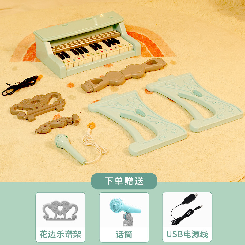 Qiaowa Piano Desk Electronic Keyboard Beginner Toy for Girls Aged 1-3-6 Years Old Music Music Enlightenment