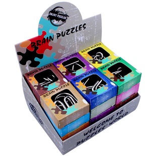 Puzzle Ring Unlocking Set of 24 Pieces for Students and Children, Brain-Teaser Series for Adults, Stress Relief and Brain-Training Nine Linked Rings Toy