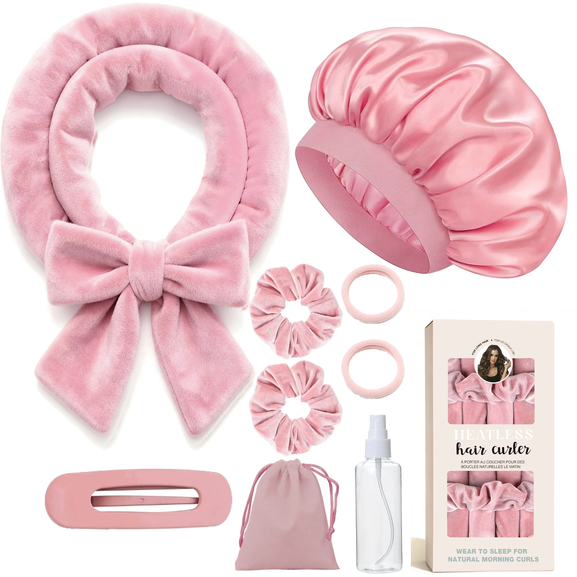 Набор для безнагревного завивания волос, без повреждений, имитация шёлка, мульти‑комплект (разные цвета)