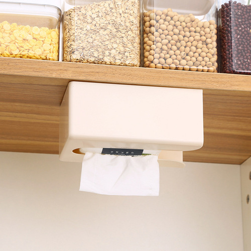 No punching kitchen tissue box wall-mounted tissue holder creative simple plastic bathroom toilet tissue box