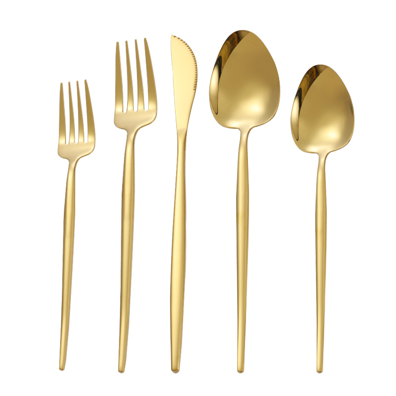 Simple ins estilo 304 vajilla de acero inoxidable cuchara de café occidental comida cuchillo tenedor cuchara espejo cuchillo tenedor venta al por mayor vajilla traje