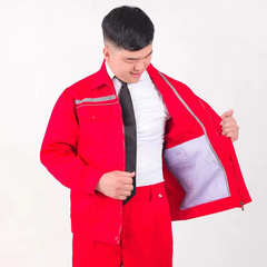 防靜電工作服套裝長袖春秋勞保服職業電工維修工反光廠家批發繡字