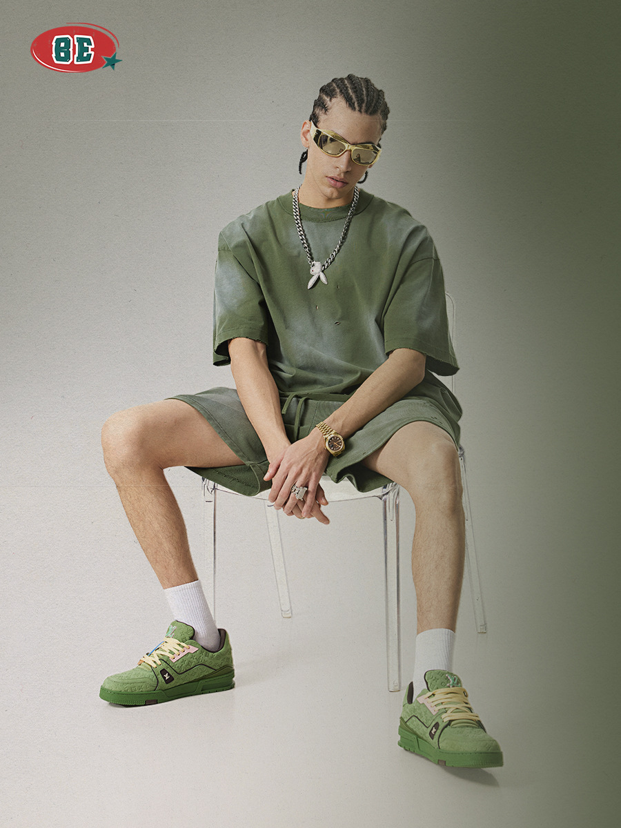 BE Men's Wear | 2025 Summer Europa y América Street FOG Color Shorts Pantalones cortos de cinco puntos de marca de moda suelta deportiva masculina