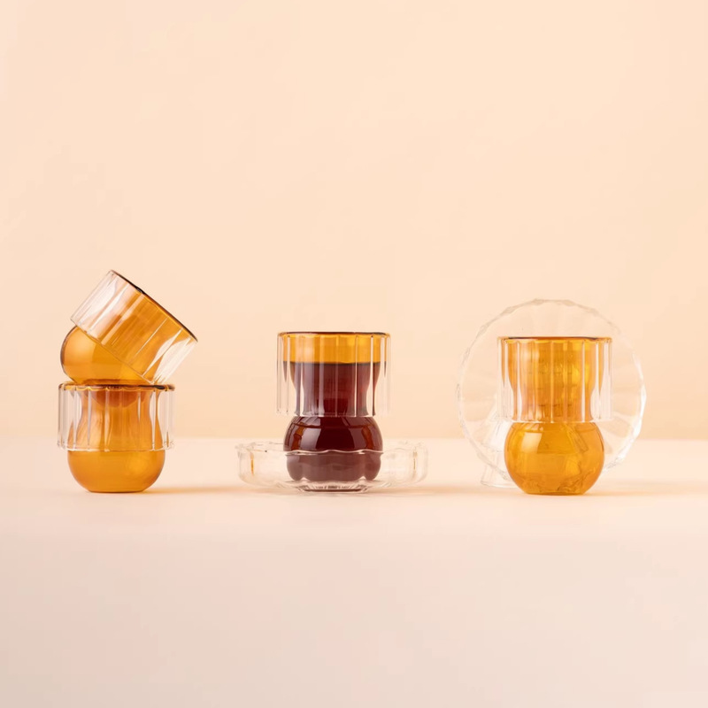 Arabian Black Tea Cup Double-Layer Glass Cup for Home and Outdoor Use Turkish Straight Tube Simple Tea Cup Arabian Black Tea Cup Double-Layer Glass Cup for Home and Outdoor Use Turkish Straight Tube Simple Tea Cup