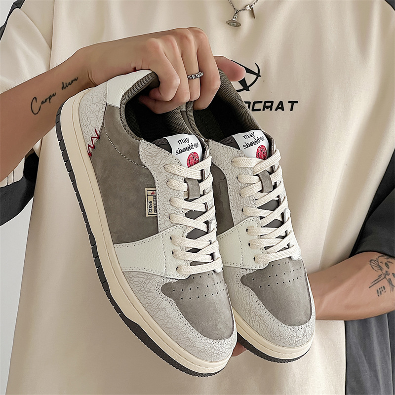 刺绣滑板鞋男鞋夏季新款小众设计复古运动休闲鞋国潮1856