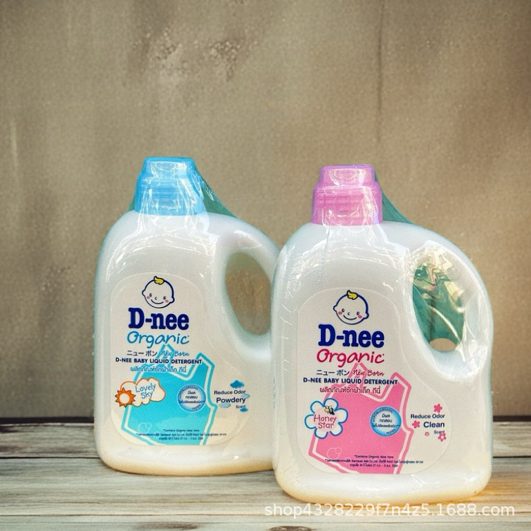 Thailand D-Nee Infant Laundry Detergent Plant Formula Care Bottle 960ml Baby Stain Removal Soft Clothes