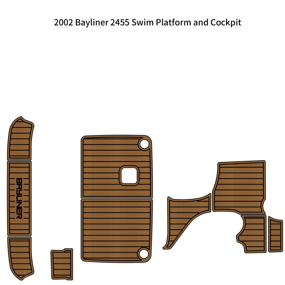 2002 Bayliner 2455 Swim Platform and Cockpit EVA甲板垫