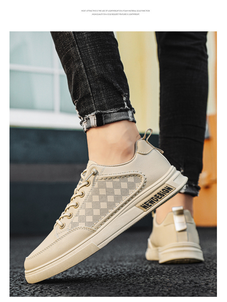 Sneakers casual da uomo alla moda per autunno in bianco_voghion.com
