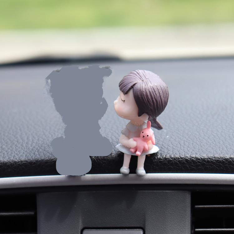 En línea celebridad decoración del coche al por mayor decoración interior del coche lindo beso pareja muñeca centro consola decoración suministros