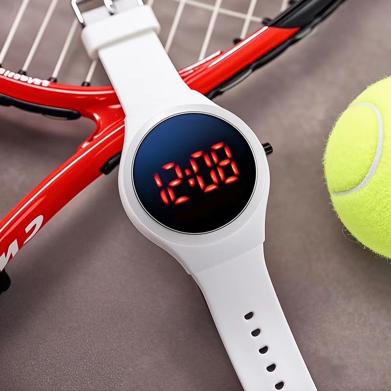 New Led Luminous Button Digital Watch Outdoor Sports Fashion Trendy Electroplating Lovers Youth Watch