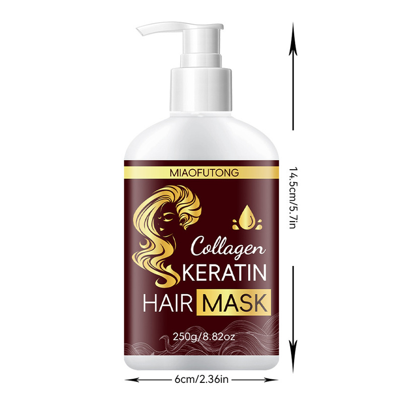 跨境热销Hair Mask角蛋白发膜保湿柔顺修护干枯毛躁防打结护发素|undefined