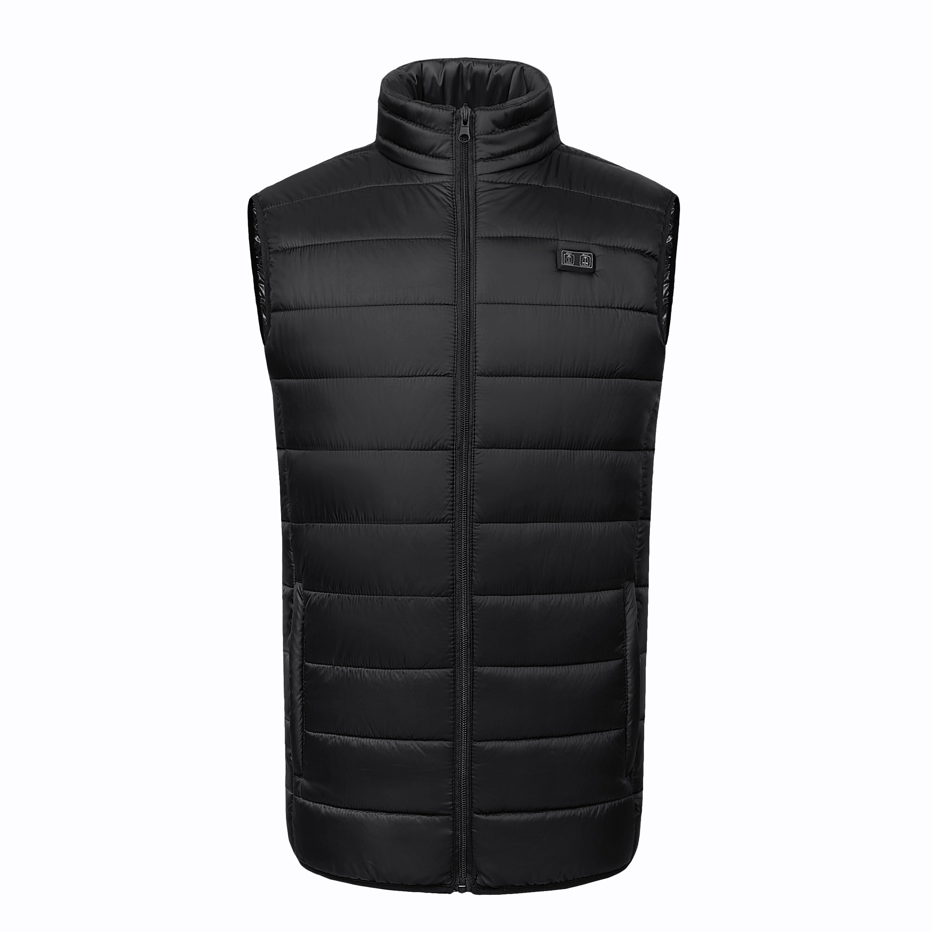 Winter solid vest with zipper