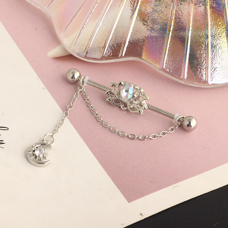 Stainless Steel Industrial Ear Long Rod Body Piercing Ear Bone Nail Export Jewelry detail image 43