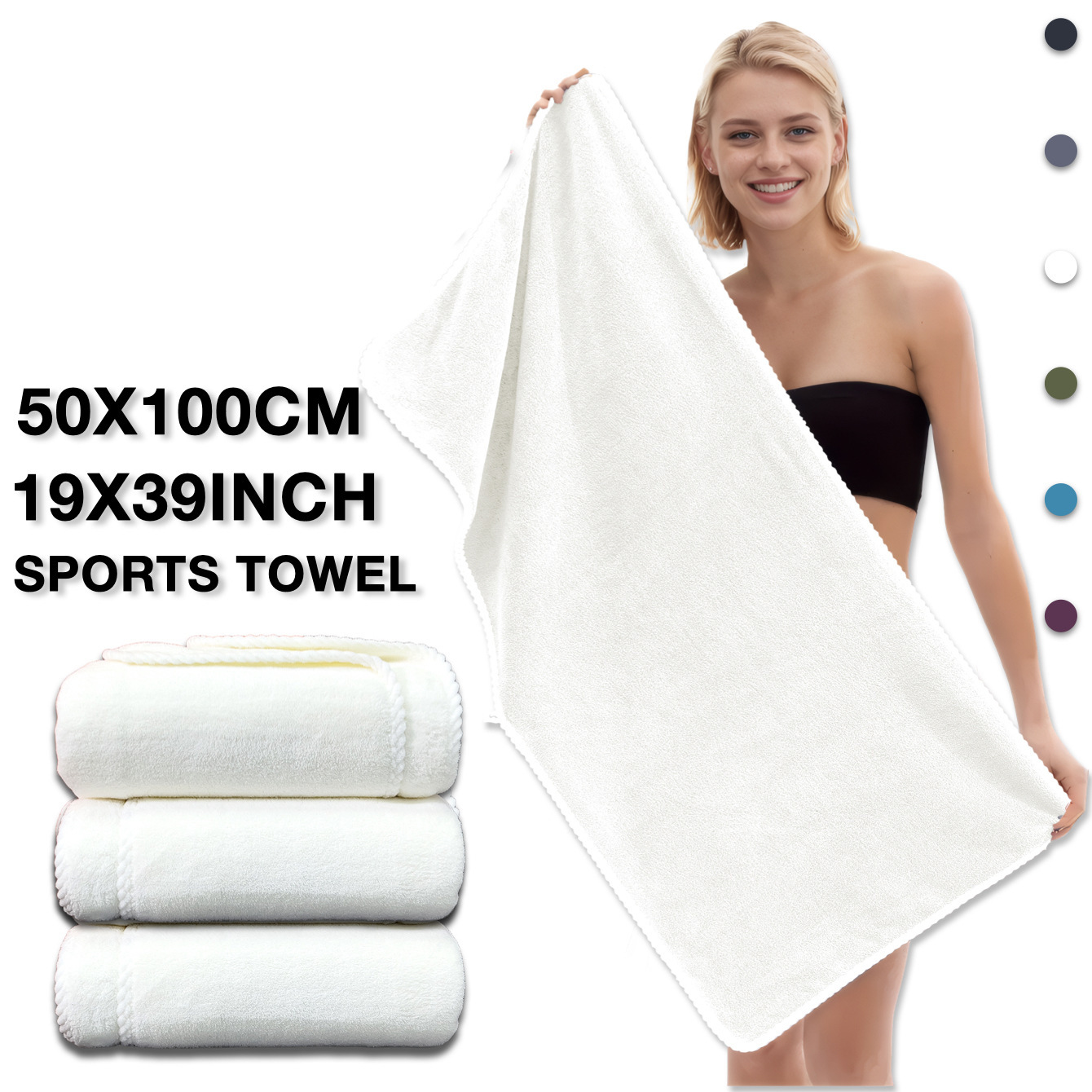 Serviette de visage en polaire corail douce serviette de bain_voghion.com