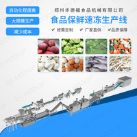 薯条隧道式速冻机 海产品面食速冻流水线 大型果蔬速冻机 华德福