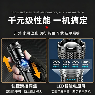 UV fənərlər – Amazon Outdoor High-Brightness Flashlight