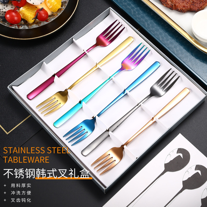 Amazon Cross-border 304 Stainless Steel Korean Fork Western Fork Steak Fork Cake Fork Creative Fruit Salad Fork Amazon Cross-border 304 Stainless Steel Korean Fork Western Fork Steak Fork Cake Fork Creative Fruit Salad Fork